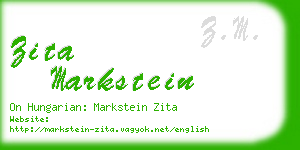 zita markstein business card